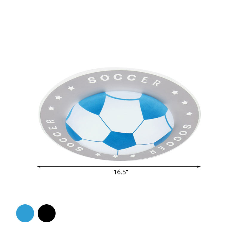 Soccer Ball Ceiling Light Fixture for Kids Room LED Flush Mount 16.5" 20.5" Sports Theme Bedroom Lighting Boys Girls Nursery Acrylic Shade | Thomler