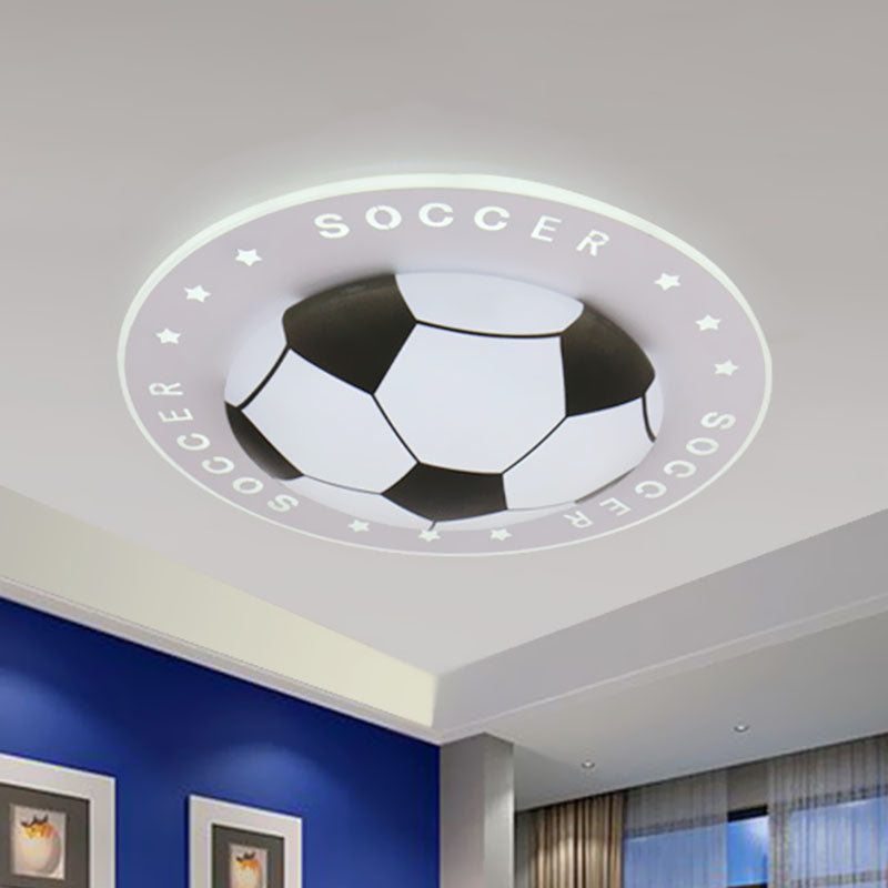 Soccer Ball Ceiling Light Fixture for Kids Room LED Flush Mount 16.5" 20.5" Sports Theme Bedroom Lighting Boys Girls Nursery Acrylic Shade | Thomler