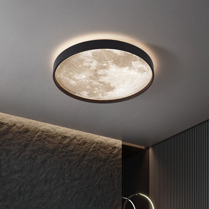 LED Flush Mount Ceiling Fixture with Remote Control - Acrylic Disc Overhead Panel for Bedroom, Kitchen, Hallway | Thomler