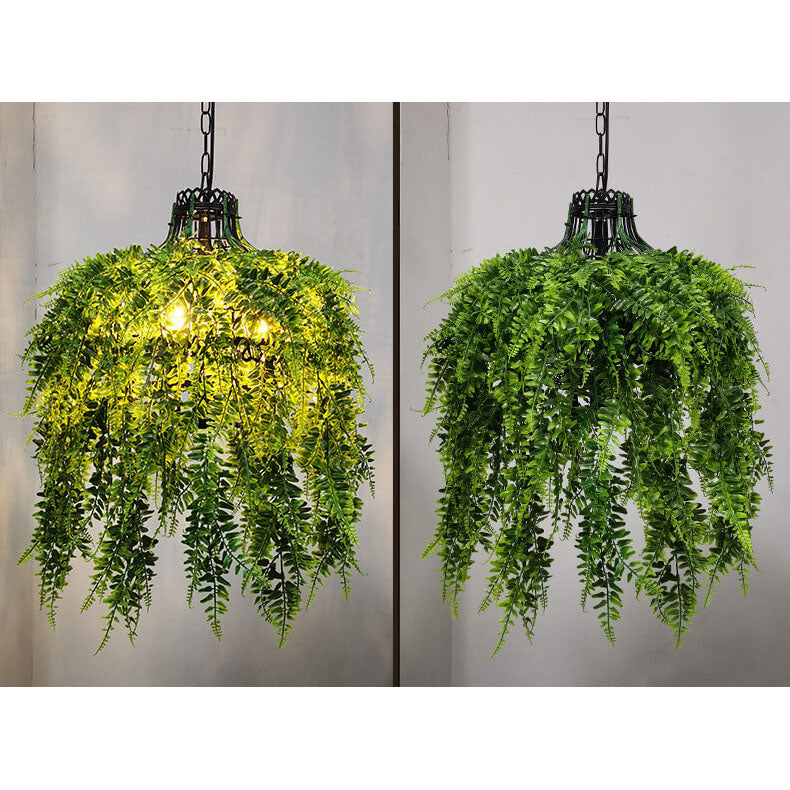 Chandelier Iron With 19.7 in Green Purple Modern Hallway Living Room Bedroom Lighting Fixture 3-Light | Thomler