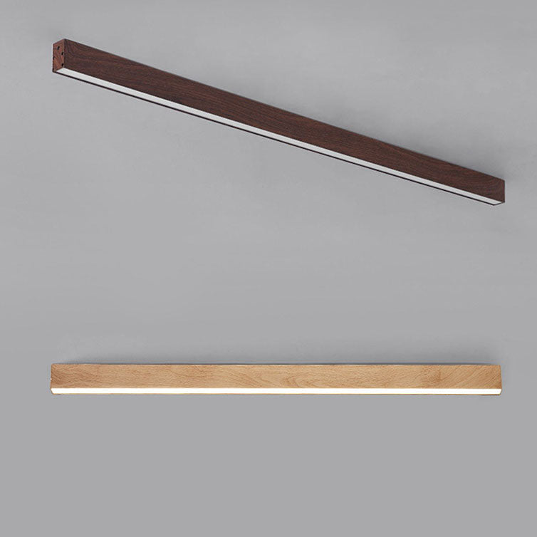 Hardwired Linear LED Ceiling Light with Natural Aluminum Frame & Acrylic Diffuser for Living Room, Bedroom & Entryway | Thomler