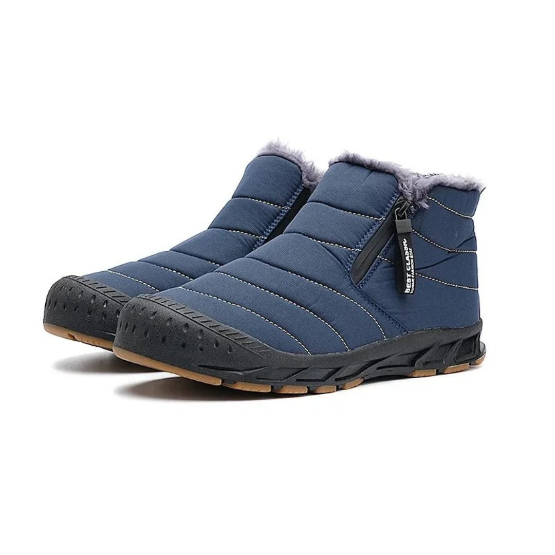Men's & Women's Insulated Waterproof Winter Boots with Side Zipper for Snow & Ice | Fleece-Lined Slip-Resistant Shoes for Hiking, Walking | Thomler
