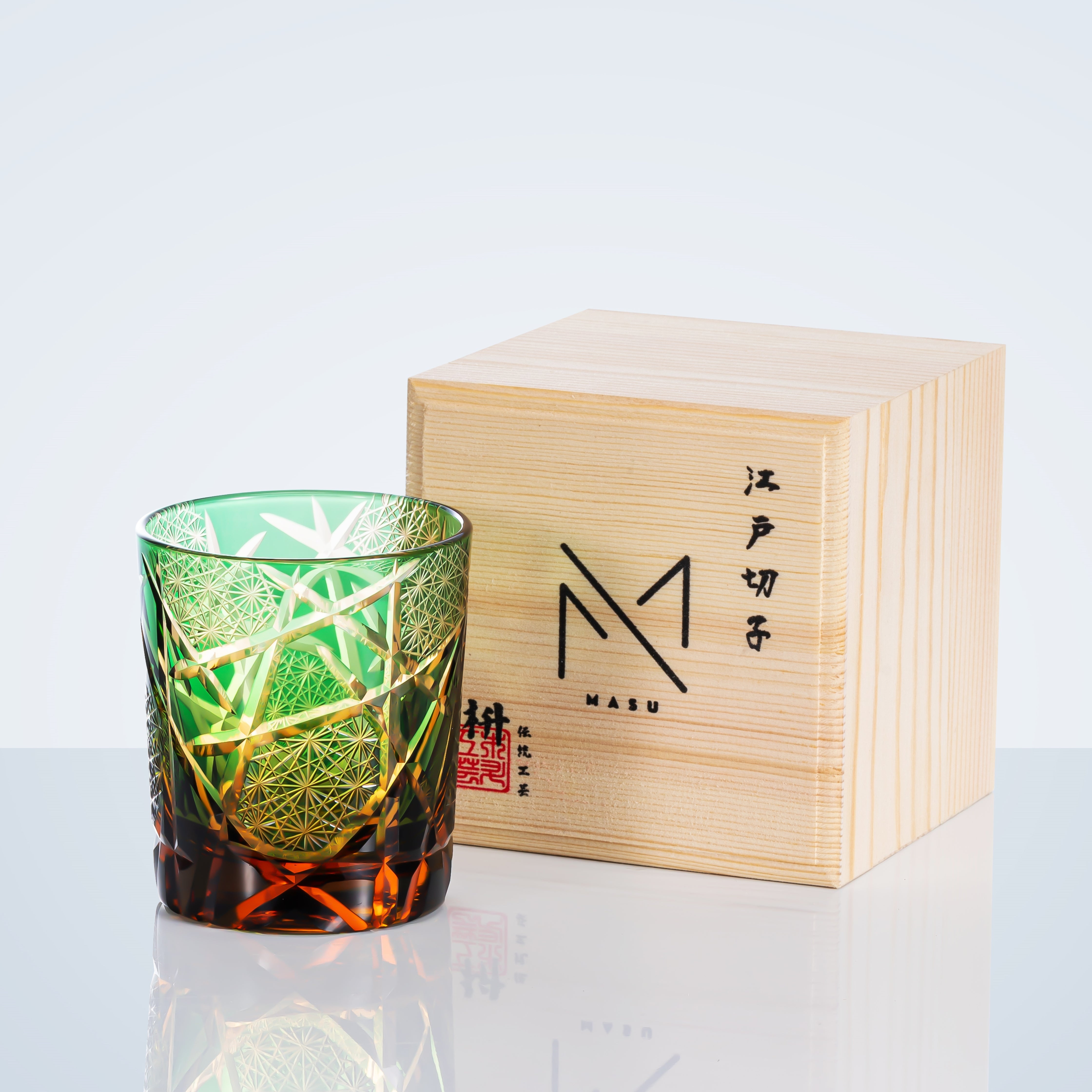 Japanese Cut Crystal Whisky Glass with Gift Box Lightning Pattern Barware for Scotch Bourbon Cocktails Home Bar Décor Artisan Glassware Coll | Thomler