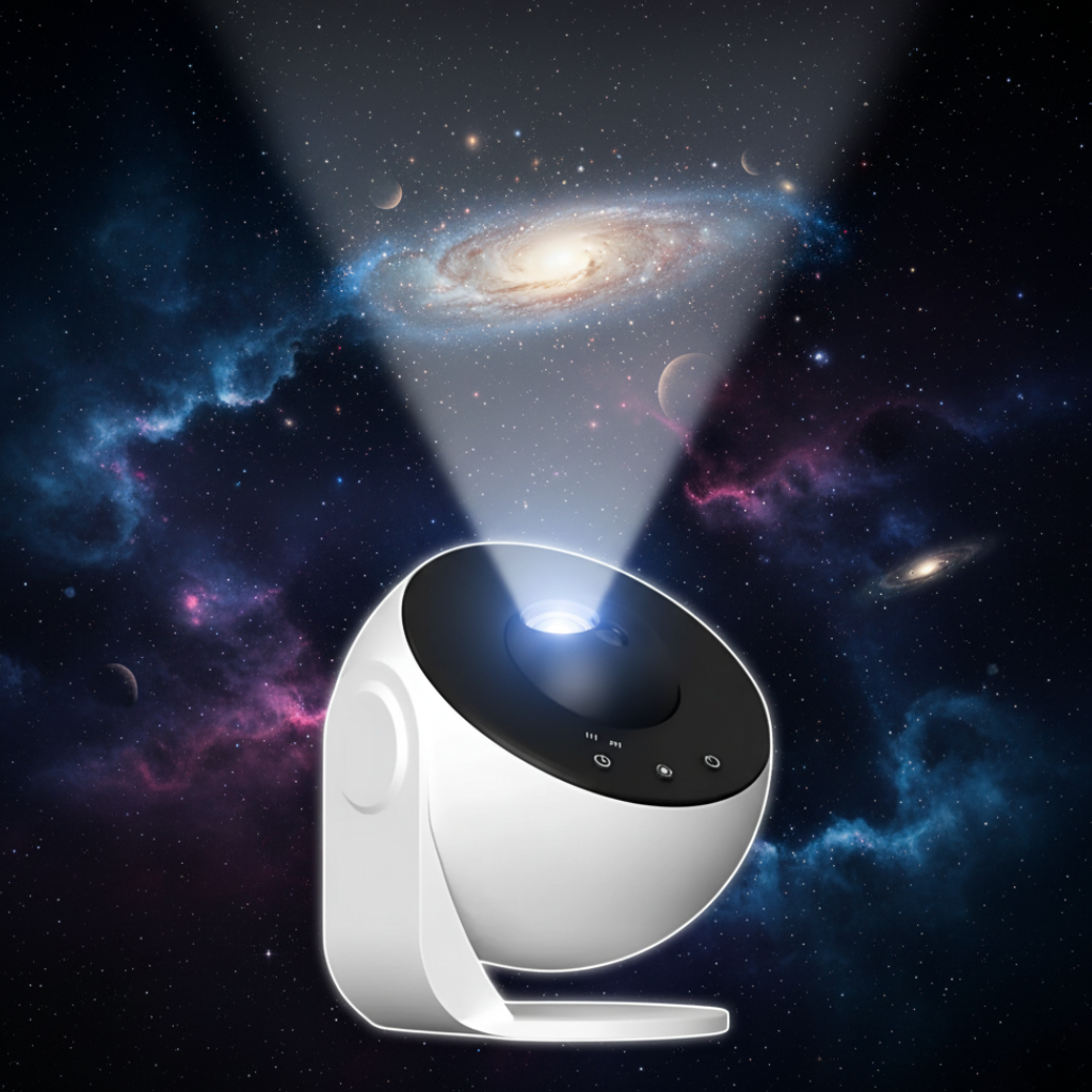 Galaxy Night Light Sphere with Swappable Scene Discs for Bedroom & Nursery | Thomler