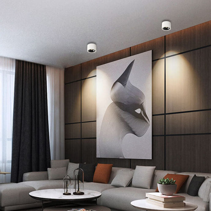 Swivel-Head LED Ceiling Spotlight in Aluminum Housing with Flush-Mount Design for Bedrooms, Kitchens & Hallways | Thomler