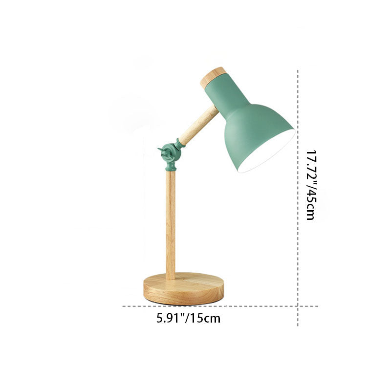 Nordic Wood & Metal Desk Lamp – Modern Minimalist Task Light for Home Office & Study – E26 Socket, Adjustable Reading Light – 5 Stylish | Thomler