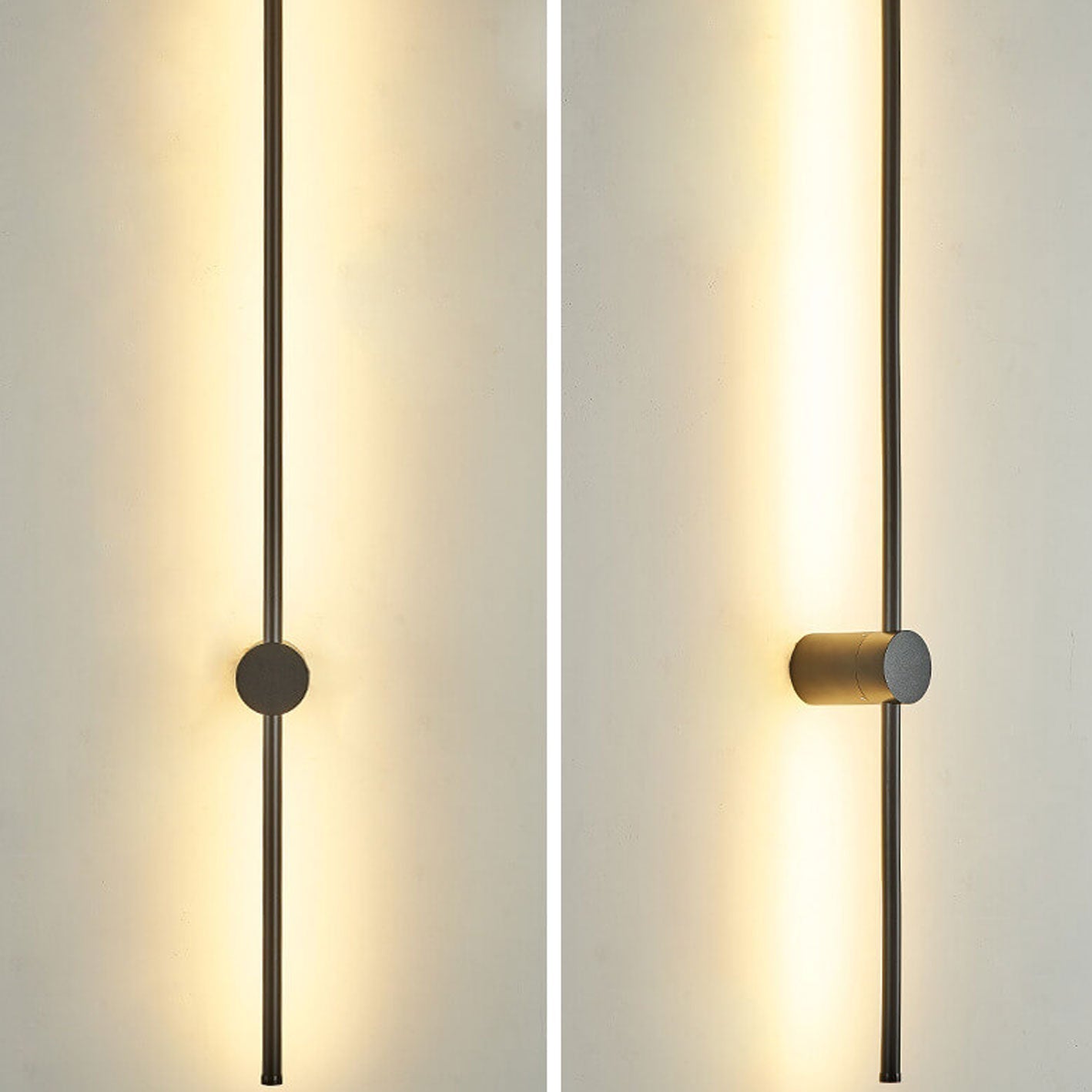 Wall Lamp Aluminium LED 80.0 cm Black Bedroom Hallway Minimalist Linear Mood Lighting Fixture | Thomler