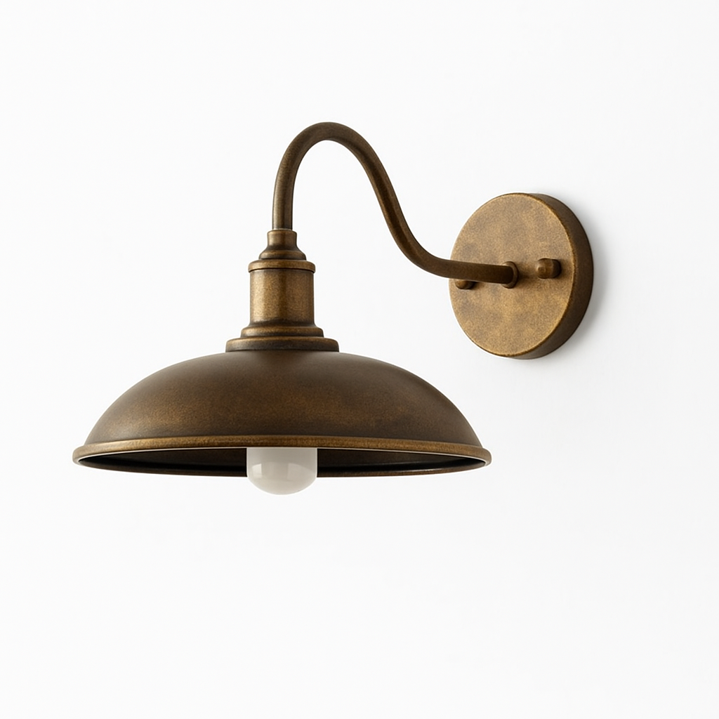 Wall Lamp Iron 37.0 cm Black Outdoor Garden Patio Industrial Vintage Facade Entrance LED Lighting Fixture | Thomler