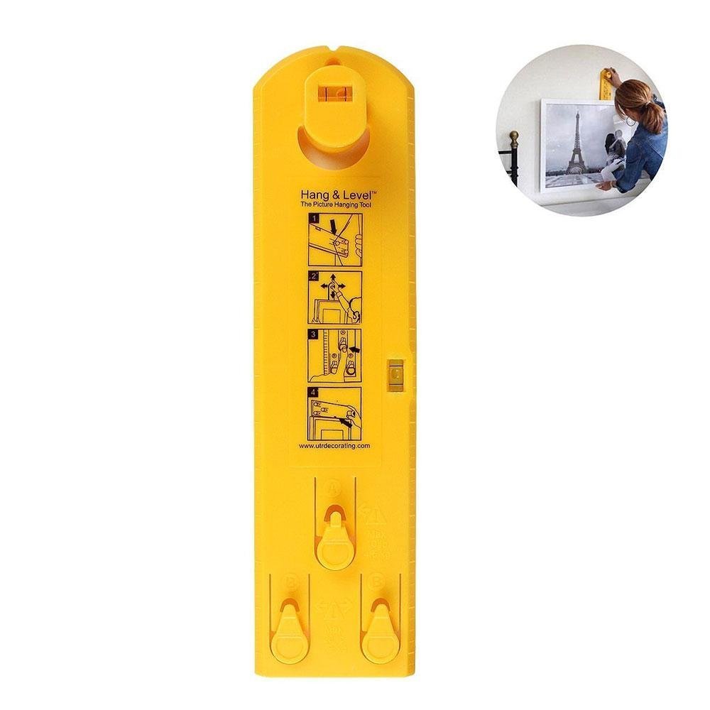 Picture Hanging Tool with Integrated Level for Straight Wall Art Placement and Accurate Nail Marking for Home Gallery Displays | Thomler