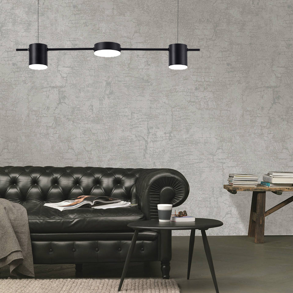 Pendant Light Aluminium 150.0 cm Black Gold Kitchen Island Dining Room LED Ceiling Lamp Adjustable Hanging Lighting | Thomler