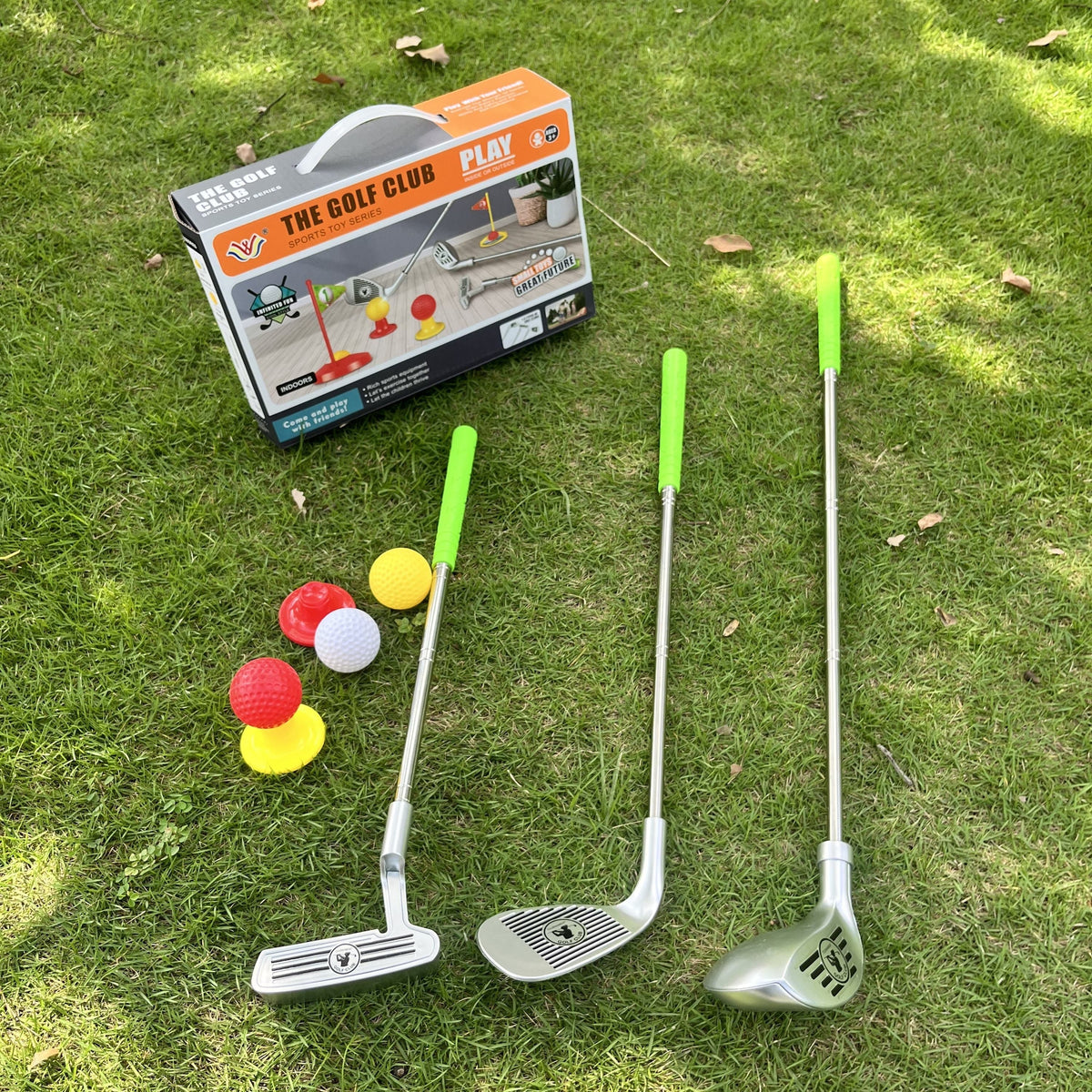 Junior Golf Play Set with Height-Adjustable Clubs and Goal Targets | Thomler