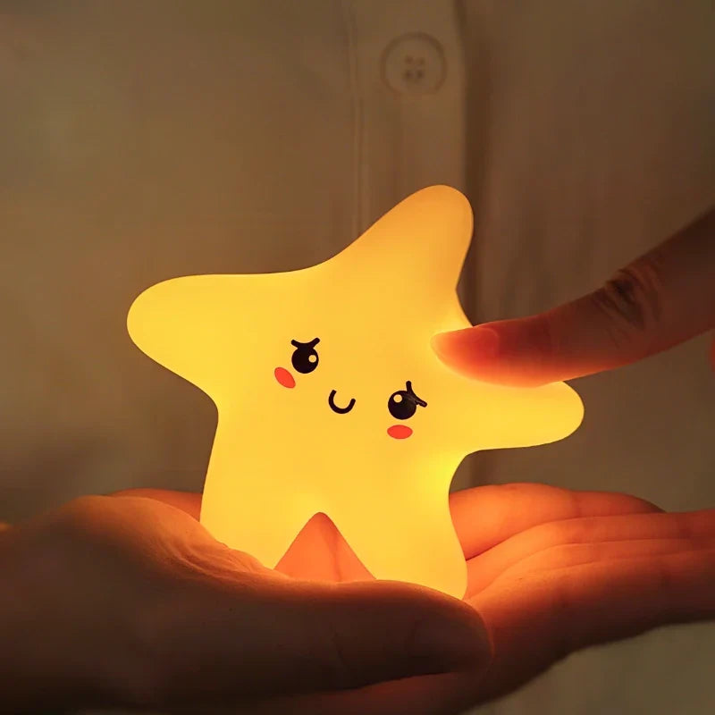 Kids Night Light LED Lamp Star Moon Cloud Rechargeable USB Cordless Bedside Nightlight Nursery Baby Toddler Room Decor 3 Brightness Levels | Thomler