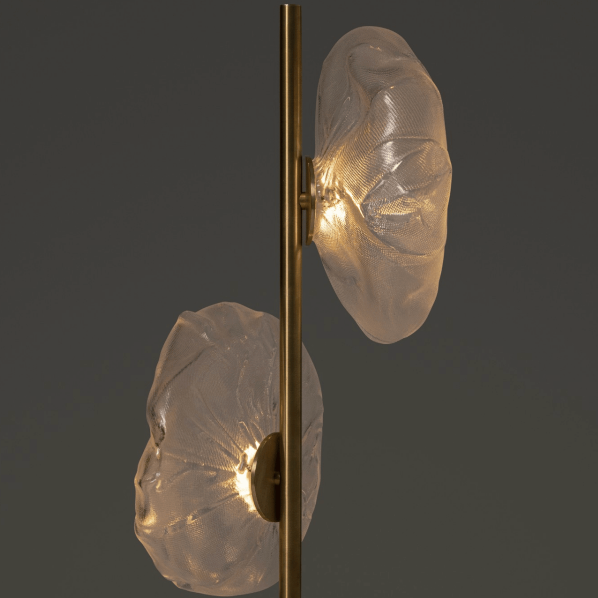 Contemporary Glass Shade Standing Lamp with Metal Frame – 6-Light Sculptural Design for Living Room & Bedroom | Thomler