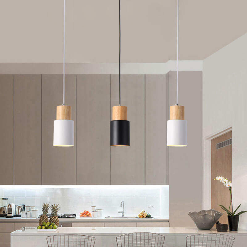 Hanging Ceiling Light Aluminum Shade Modern Single Fixture for Kitchen Island Dining Room Bar Café Restaurant Bedroom Hardwired E26 Socket | Thomler