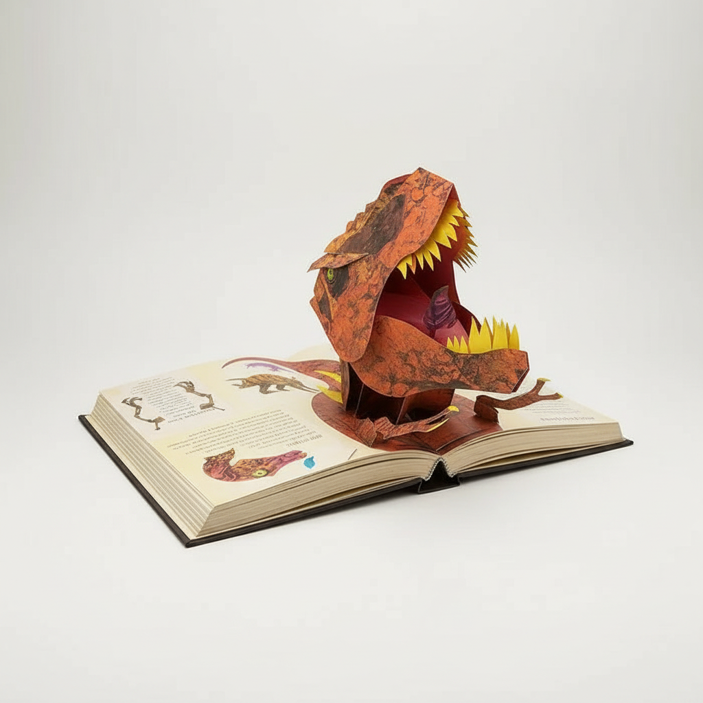 Interactive 3D Pop-Up Dinosaur Book for Kids Educational Prehistoric Adventure Story Time | Thomler