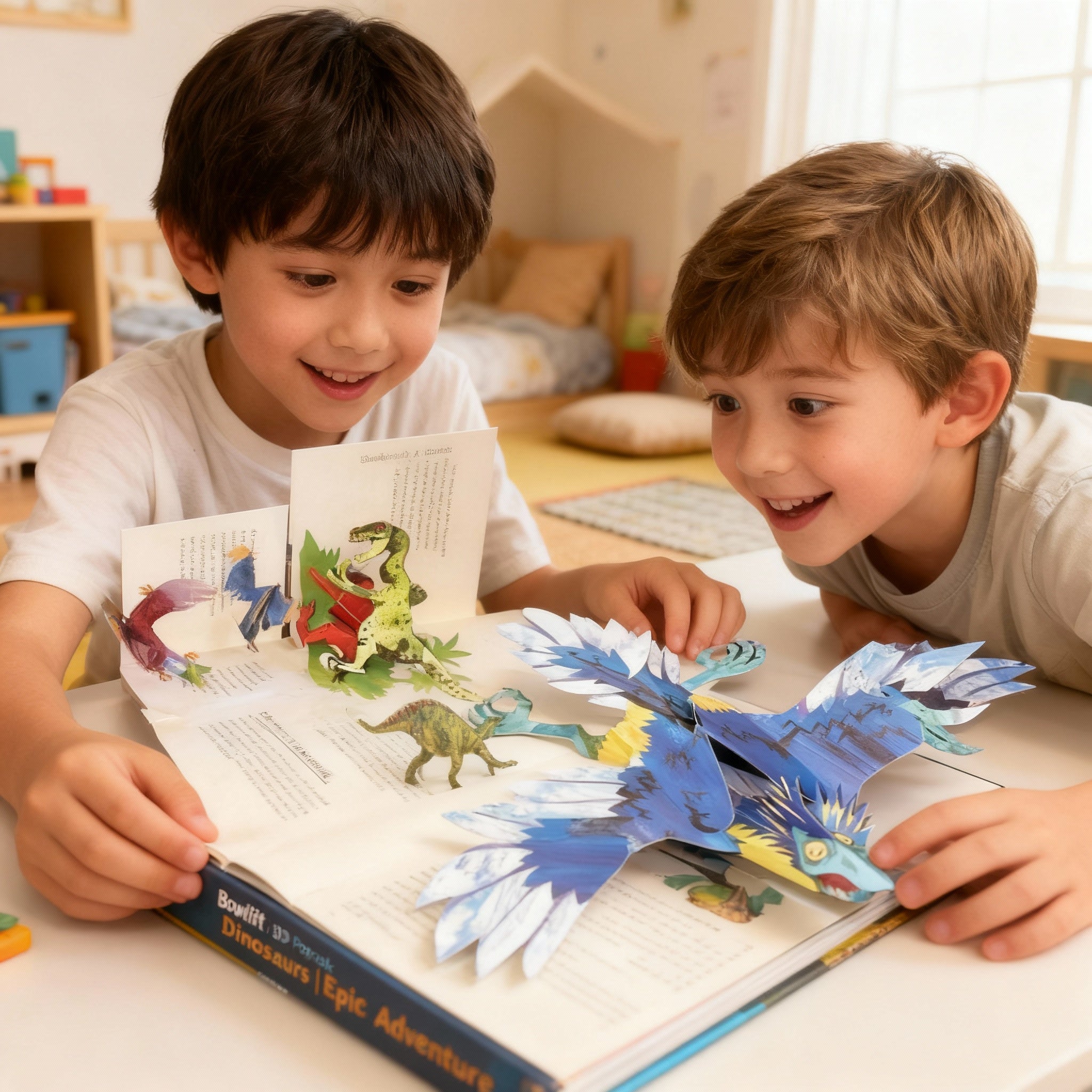 Interactive 3D Pop-Up Dinosaur Book for Kids Educational Prehistoric Adventure Story Time | Thomler