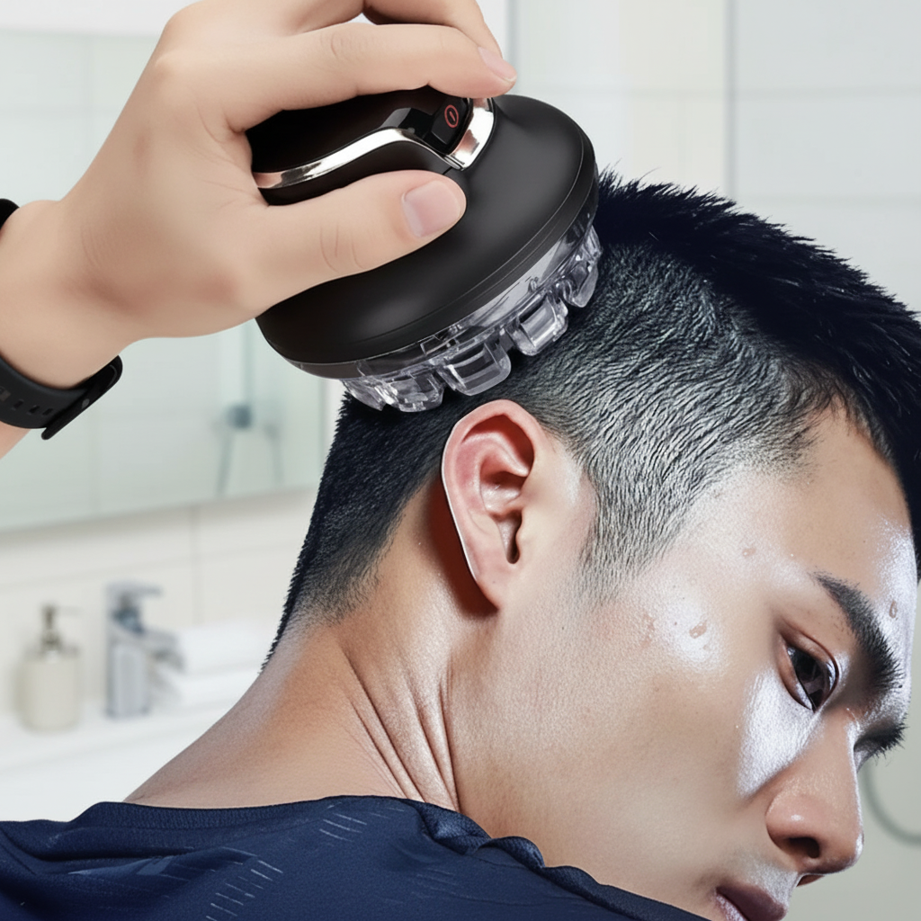 Rechargeable Electric Hair Trimmer with Adjustable Guards for Men's Beard, Mustache & Haircuts at Home | Professional-Grade Motor & Easy-Cle | Thomler