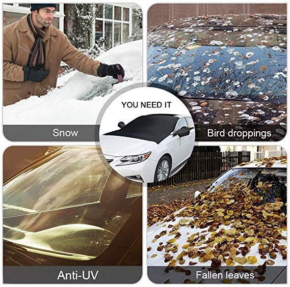 All-Weather Auto Windshield Protector with Magnetic Hold for Year-Round Ice, Snow, Sun & Frost Defense | Thomler