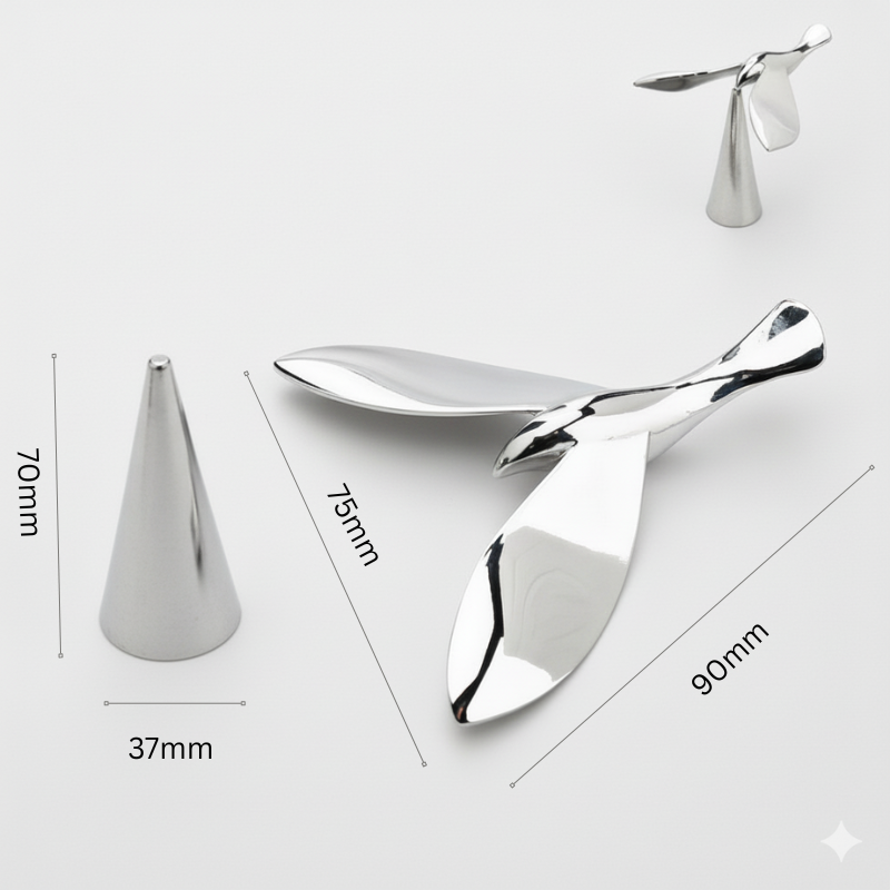 Swallow Bottle Opener with Balancing Stand – Zinc Alloy Mirror-Polish Design for Beer, Soda & Craft Bottles | Bar Decor Sculpture | Thomler