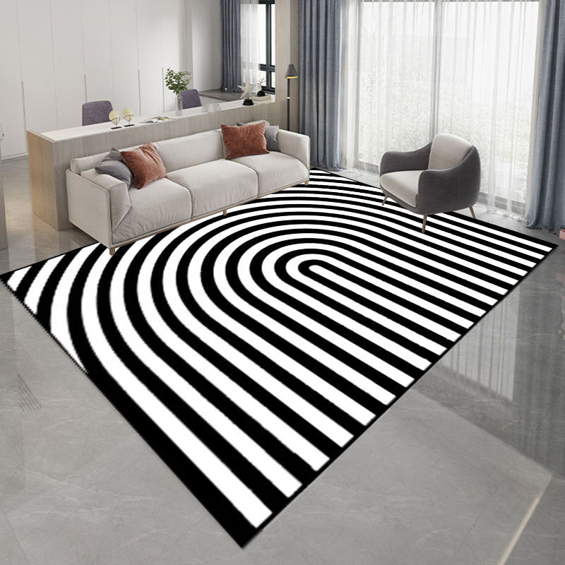 Optical Illusion Area Rug for Living Room & Bedroom – 3D Geometric Design Rectangular Floor Mat – Soft Polyester Non-Slip Decorative | Thomler