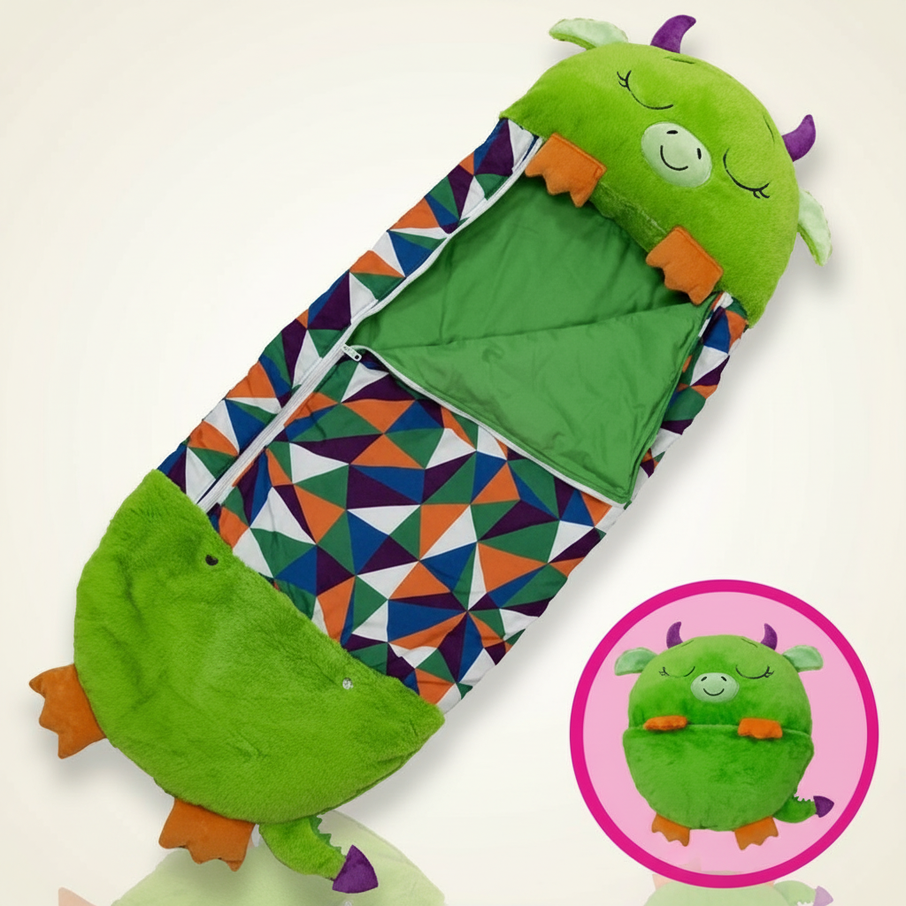 Kids' Convertible Sleeping Bag with Pillow Function in Adorable Animal Character Designs for Sleepovers Travel Nap Time Daycare Home Use Lig | Thomler