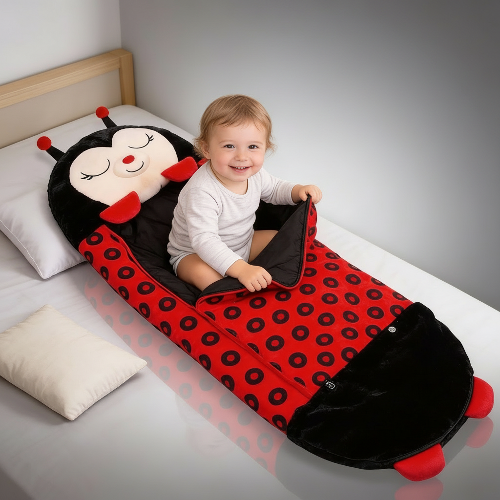 Kids' Convertible Sleeping Bag with Pillow Function in Adorable Animal Character Designs for Sleepovers Travel Nap Time Daycare Home Use Lig | Thomler