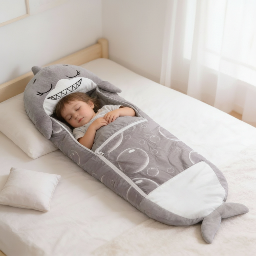 Kids' Convertible Sleeping Bag with Pillow Function in Adorable Animal Character Designs for Sleepovers Travel Nap Time Daycare Home Use Lig | Thomler