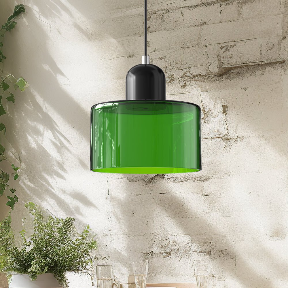 Handwoven Glass Pendant Light Bauhaus Style Indoor Hanging Lamp Adjustable Cable for Dining Room Kitchen Home Office | Thomler