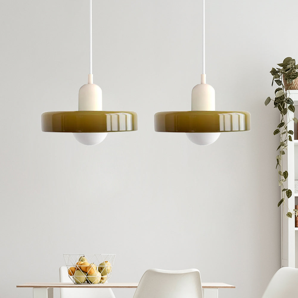 Pendant Light Glass Double Shade G9 35.0 cm Dining Room Kitchen Island Ceiling Fixture Modern Hanging Lamp | Thomler