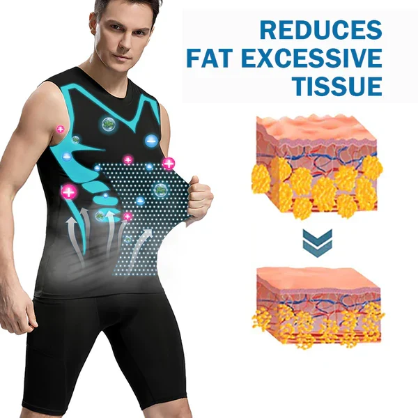 Men's Compression Undershirt for Smoothing Chest & Stomach | Invisible Slimming Tank for Gynecomastia | Posture Support Shapewear | Thomler
