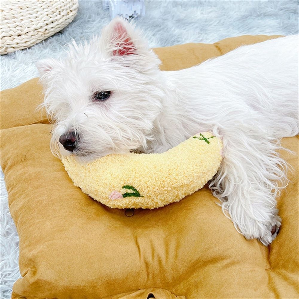 Bolstered Pet Bed for Dogs & Cats | Anxiety Relief Sleeping Cushion with Raised Edges | Machine Washable Portable Travel Pillow | Plush | Thomler