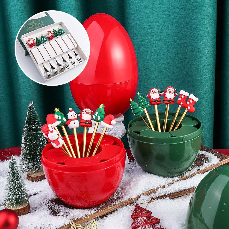 Holiday Flatware Set – Festive Spoons & Forks with Christmas Charm for Elegant Dining & Table Decor | Thomler