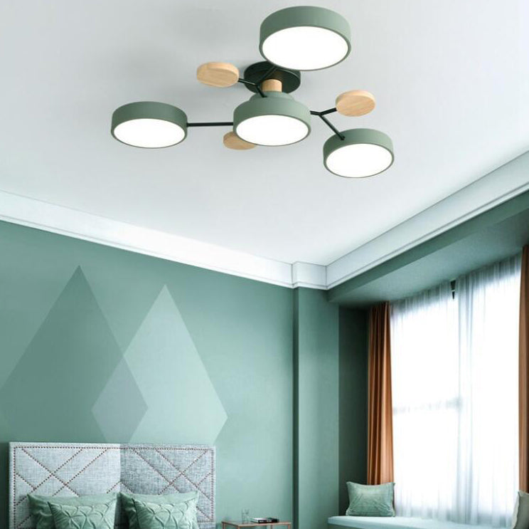 Modern Branch Sphere Semi-Flush Ceiling Light with Integrated LED for Bedrooms & Living Spaces | Thomler