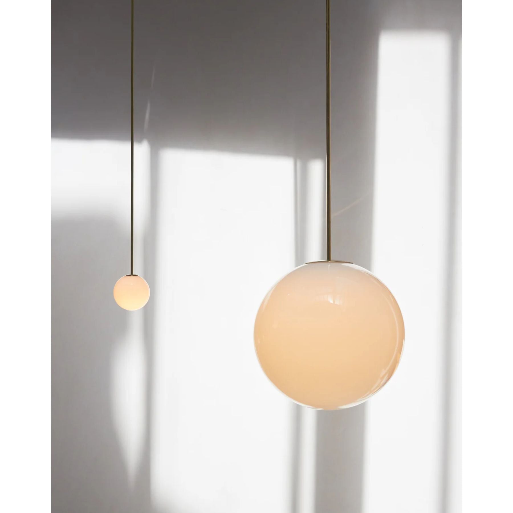 Pendant Light Brass Frosted Glass Globe Ceiling Hallway Dining Room Hanging Lamp Minimalist Scandinavian Modern Lighting | Thomler