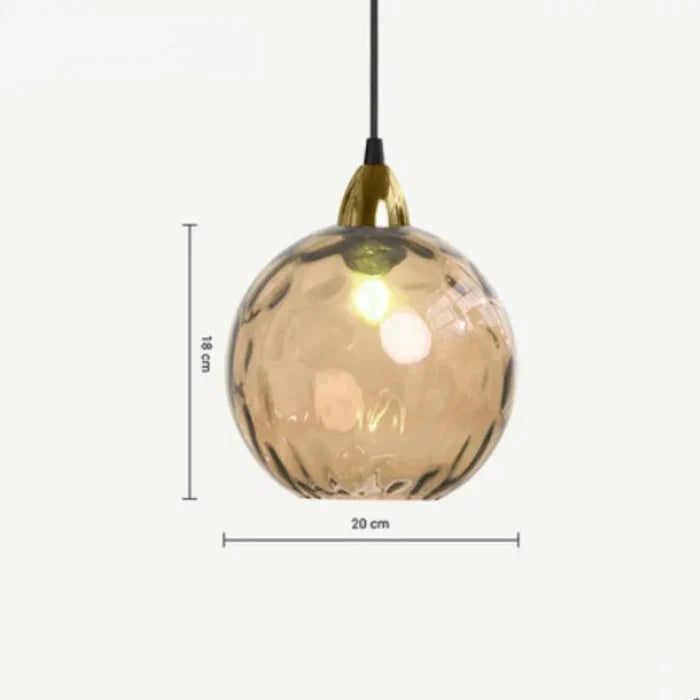 Glass Globe Pendant Light Fixture Modern Hanging Ceiling Lamp for Dining Room Kitchen Island Bedroom Living Room Decorative Suspended | Thomler