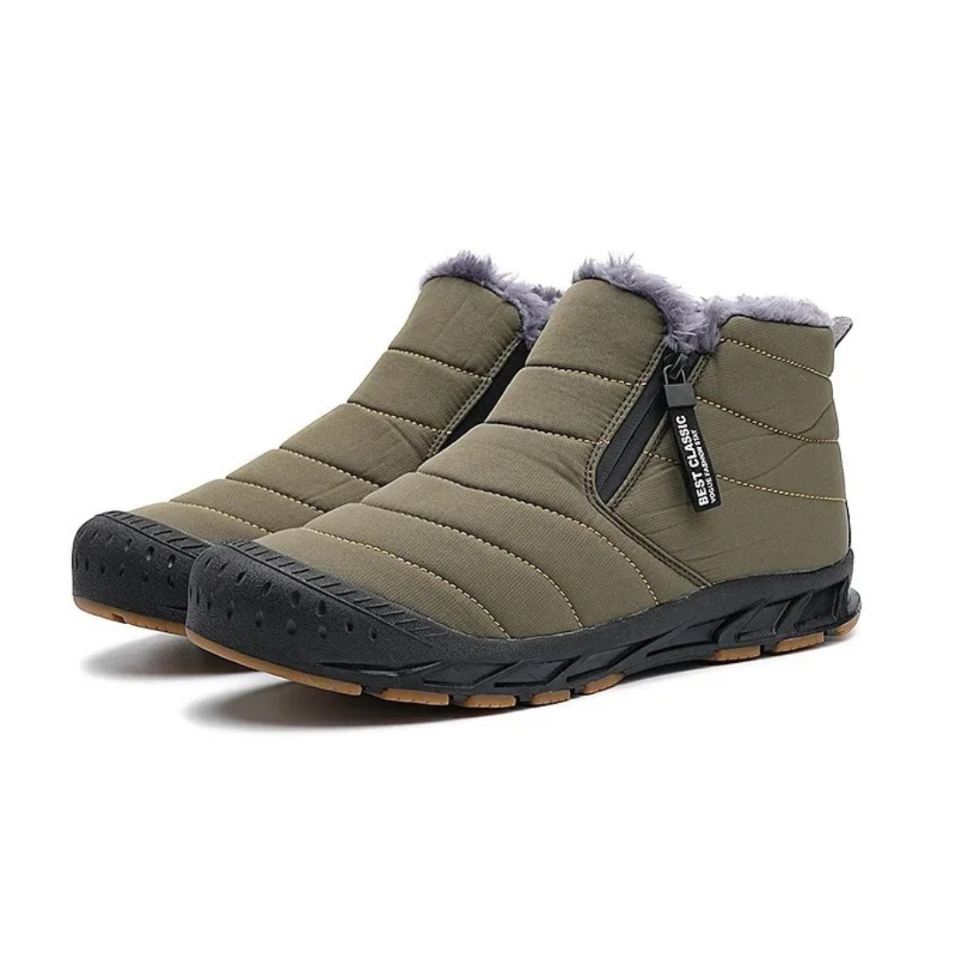 Men's & Women's Insulated Waterproof Winter Boots with Side Zipper for Snow & Ice | Fleece-Lined Slip-Resistant Shoes for Hiking, Walking | Thomler