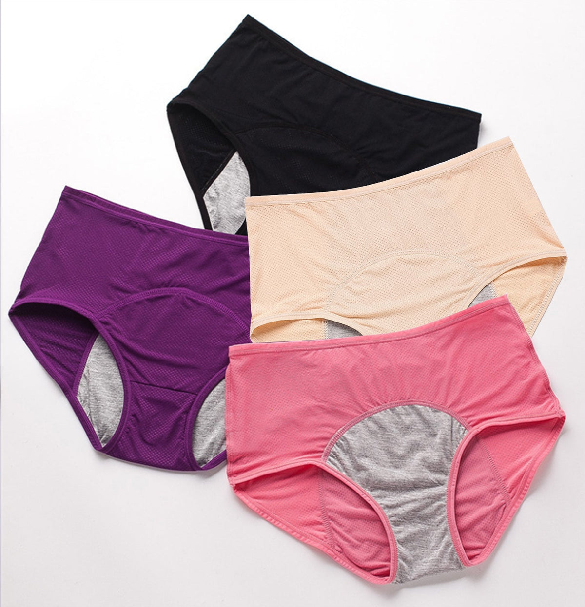 Absorbent High-Rise Period & Incontinence Briefs – Washable Protection for Women – 3-Layer Moisture-Wicking Plus-Size Underwear | Thomler