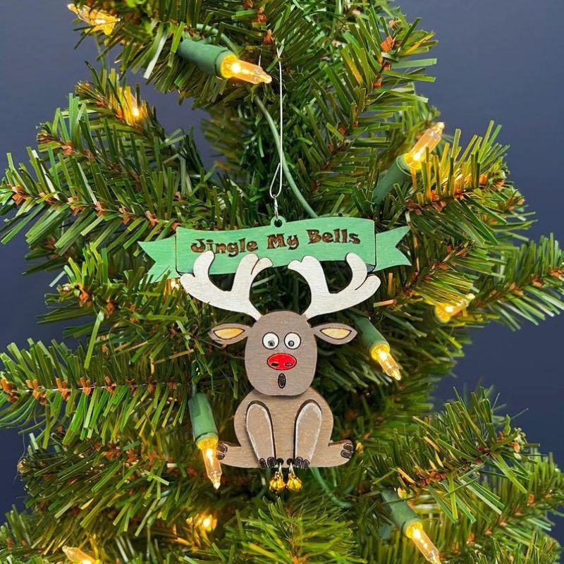 Funny Holiday Tree Ornament with Jingling Bells – Humorous Christmas Decoration for Home | Thomler