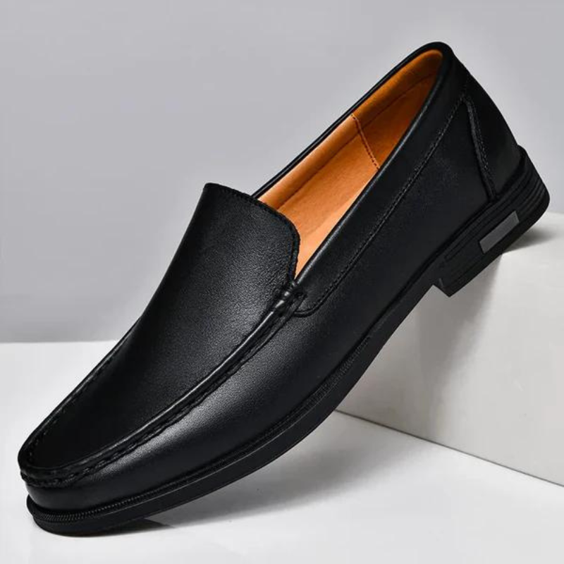 Men's Genuine Leather Loafers Slip-On Dress Shoes for Business Casual Wedding Office Formal Occasions Classic Italian Style Handcrafted | Thomler