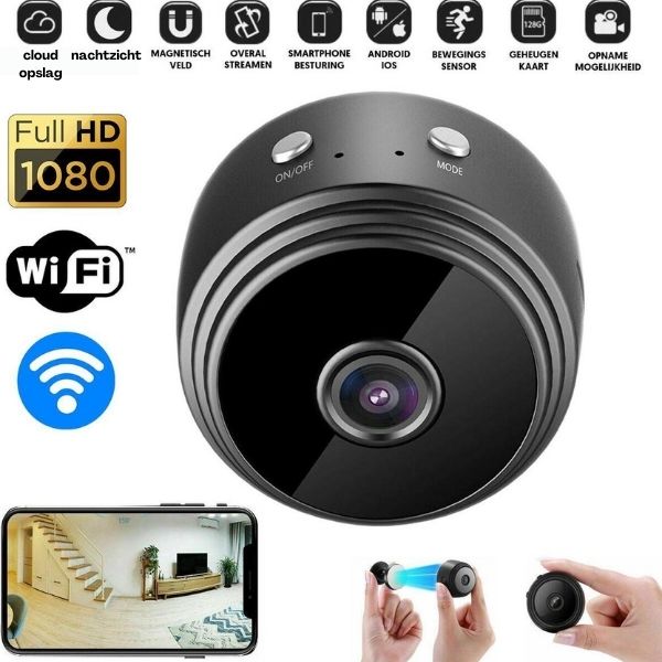 Compact Wireless Security Camera HD 1080P with Night Vision for Home and Office Monitoring | Thomler