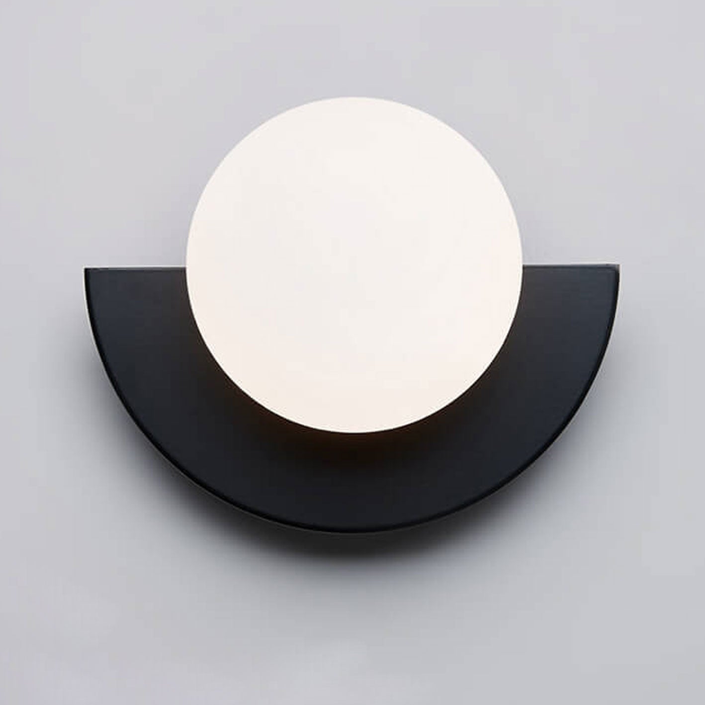 Half-Moon Glass Wall Sconce with Colorful PVC Globe for Living Room & Bedroom | Modern Indoor Accent Lighting Fixture | Thomler