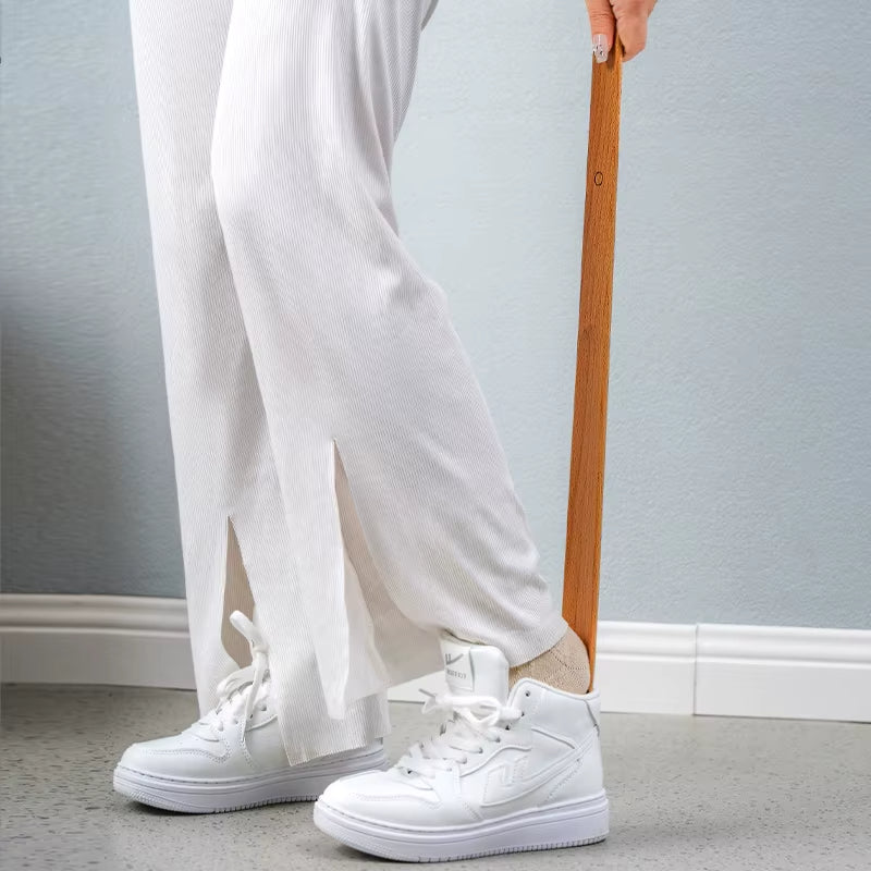 Shoehorn Metal Ergonomic Handle Extra Long Daily Use Mobility Aid Shoe Helper | Thomler