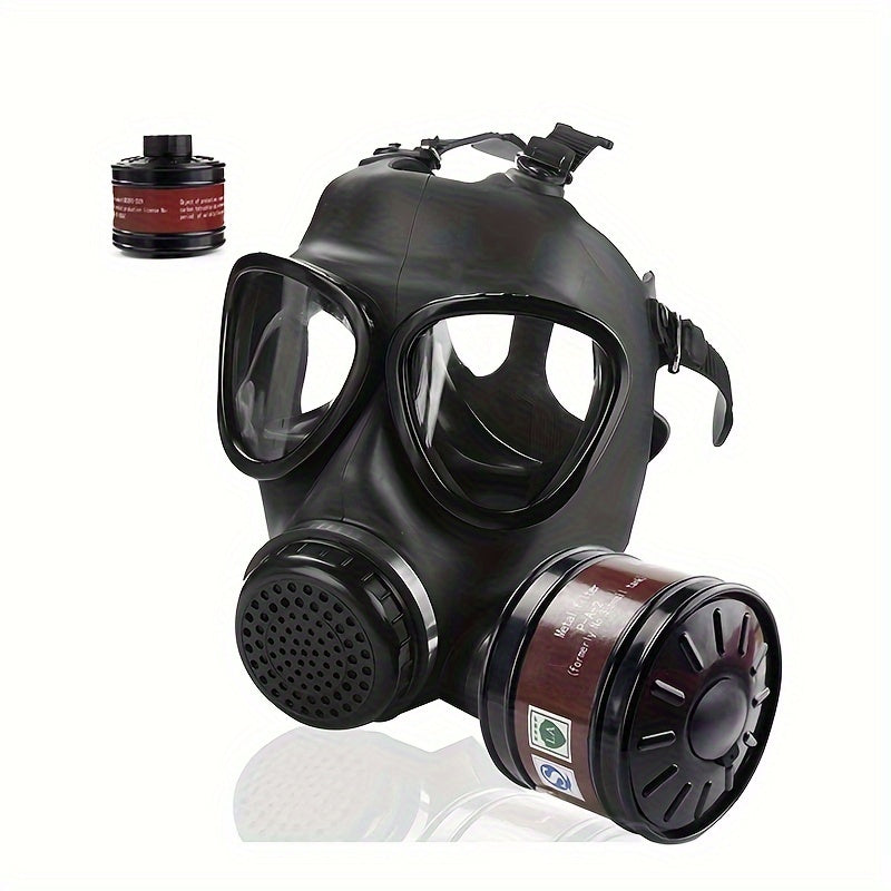 Full Face Respirator with 40mm Activated Carbon Filter for Chemical Fume Protection | Industrial Gas Mask for Paint Spray Cleaning | Thomler