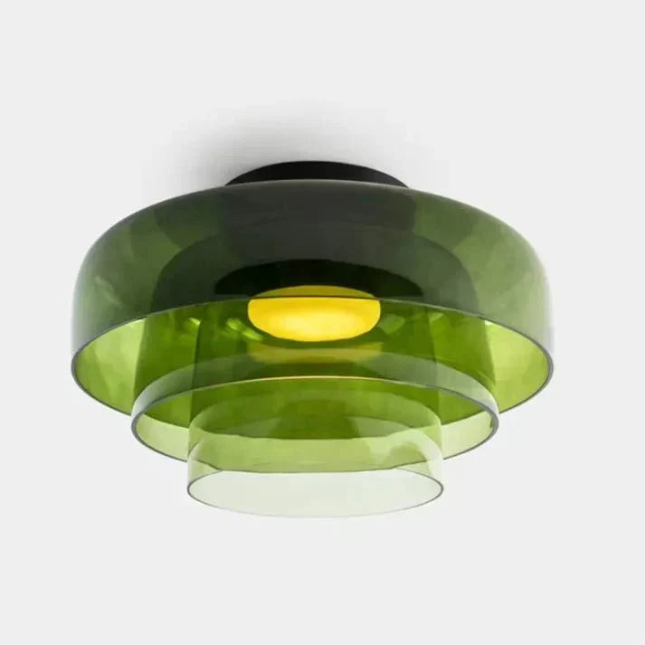 Layered Glass Ceiling Light with Adjustable LED – Contemporary Nordic Fixture for Dining and Living Rooms | Thomler