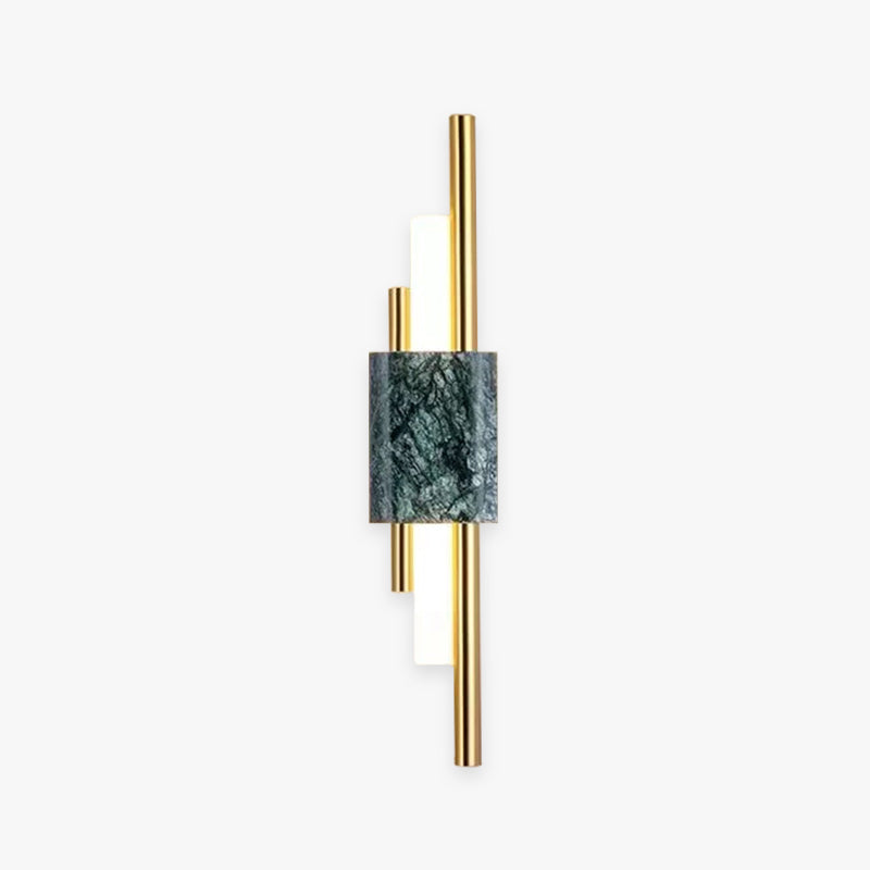 Contemporary Metal & Marble LED Wall Sconce for Bedroom, Living Room & Hallway – Hardwired Indoor Lighting | Thomler