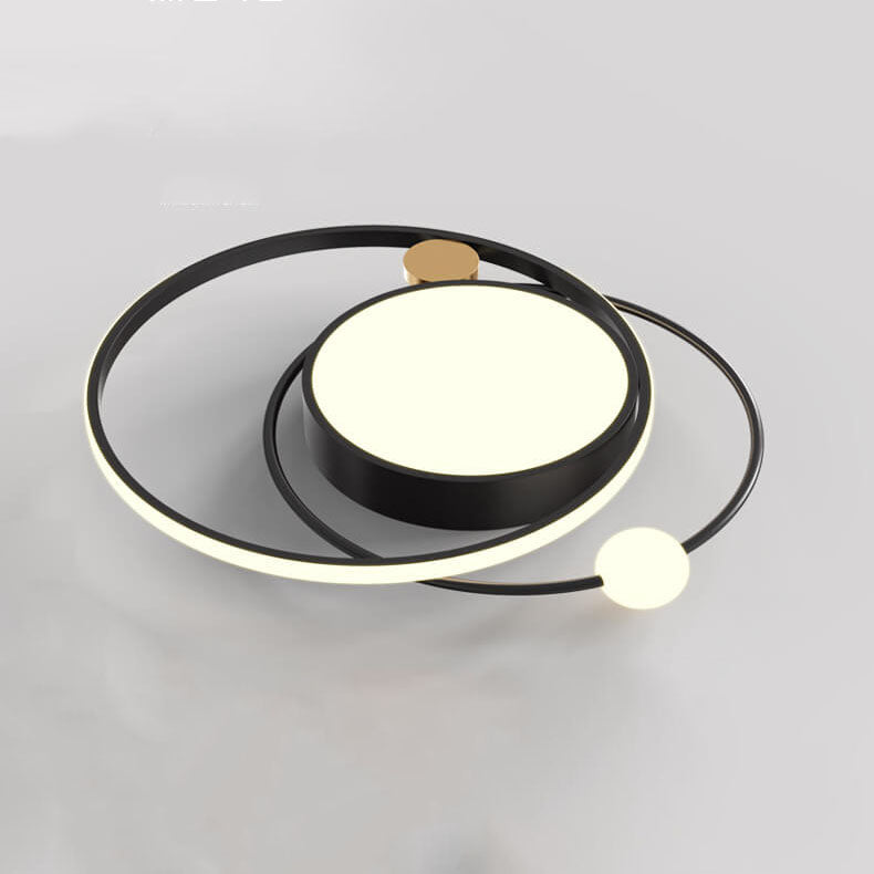 LED Ceiling Light Flush Mount Round Modern Circle Fixture Black White Gold 3000K 5000K for Bedroom Living Room Kitchen | Thomler
