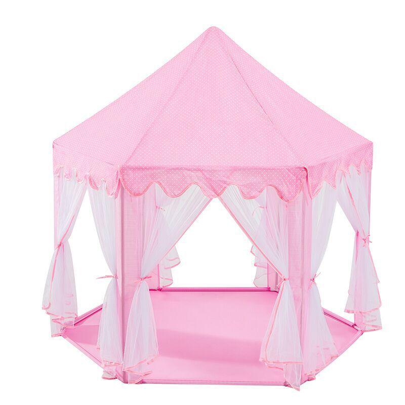 Kids Pop-Up Play Tent Castle Playhouse for Indoor Outdoor Pretend Play Girls Boys Garden Backyard Hideaway with Floor Mat 55 Inches | Thomler