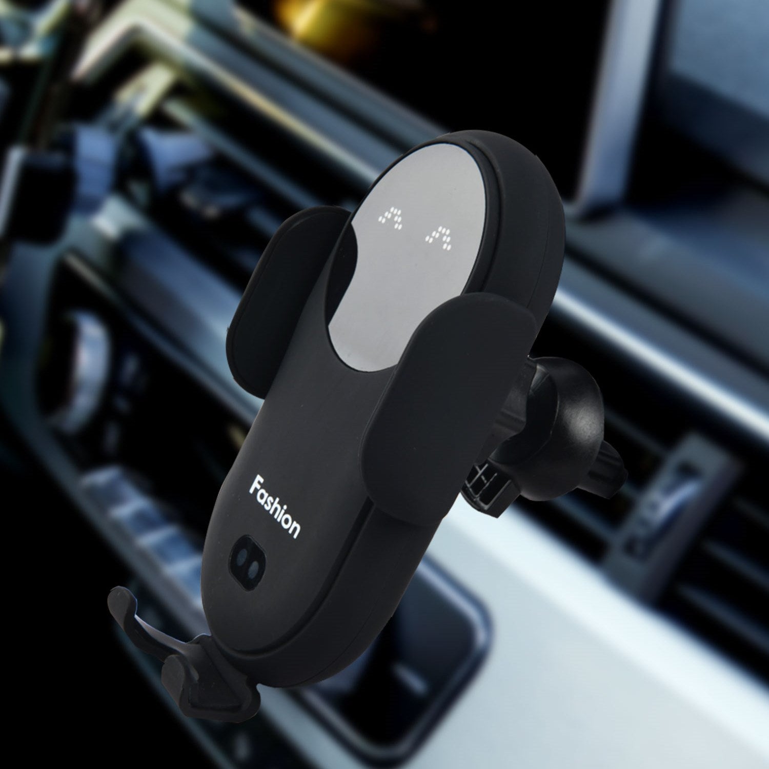 Automatic Qi-Enabled Vehicle Mounting Charger with Adjustable Grip for iPhone & Android Dashboard or Vent | Thomler