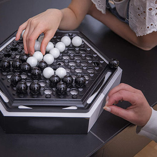 Two-Player Abstract Tactics Board Game with Marbles for Kids & Adults – Hexagonal Strategy Puzzle for Family Game Night & Logic Skill Buildi | Thomler