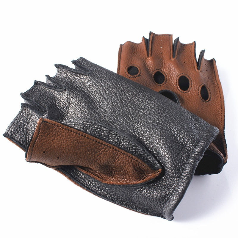 Premium Deerskin Leather Work Gloves for Men – Durable Waterproof Tactical Driving Gloves with Scratch Resistance for Outdoor Activities | Thomler